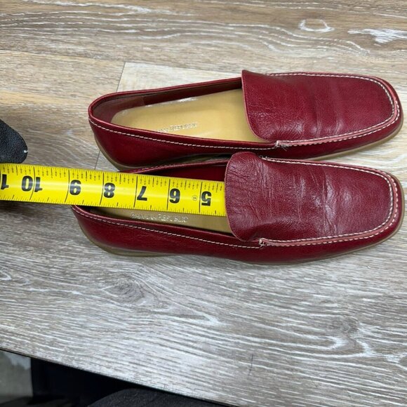 Banana Republic Red Leather Square Toe Loafer Women's See Pictures for Sizing - Picture 6 of 7
